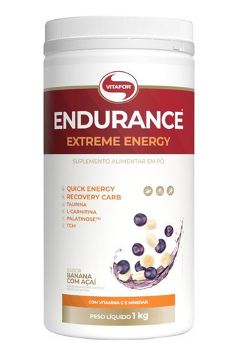 Kit 2x: Endurance Extreme Energy Banana & Açaí Vitafor 1000g