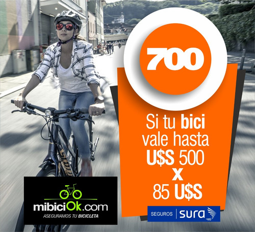 Seguro Mibici Ok Bicicleta U$700 Por Un Años Nuevas Usadas