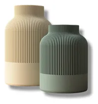 Comprar Set X2 Jarrones Japandi Minimalistas - 3d Verde Japandi