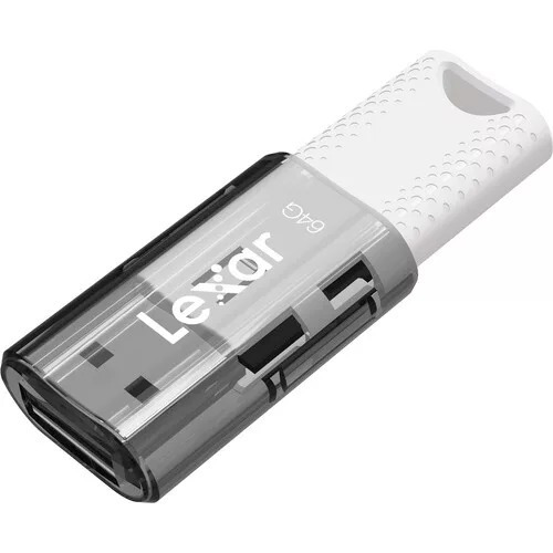 Imagen 3 de 5 de Pendrive Lexar 64gb Jumpdrive S60 Usb 2.0 Color Blanco Con Gris
