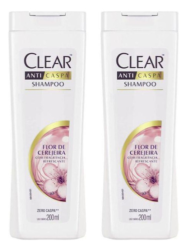 Shampoo Clear 200ml Flor Cereja-kit C/2un