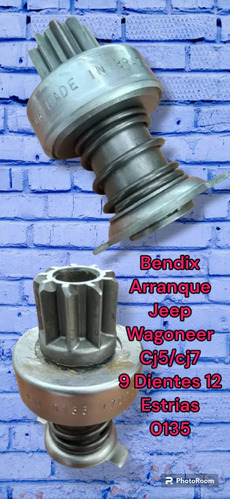 Bendix Arranque Wagonner Cj5 Cj7 9 Diente 12 Estrias 0135