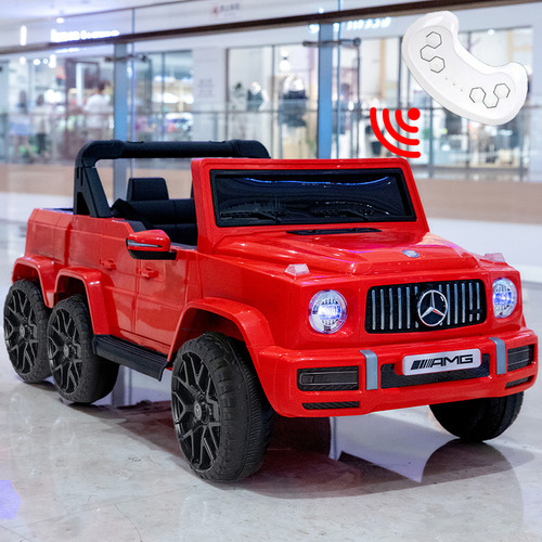 Camioneta Mercedes-benz Montable Electrica Control Remoto Asiento Doble Color Rojo 12v 4x4 Baterías Dobles Para Una Autonomía Ultralarga