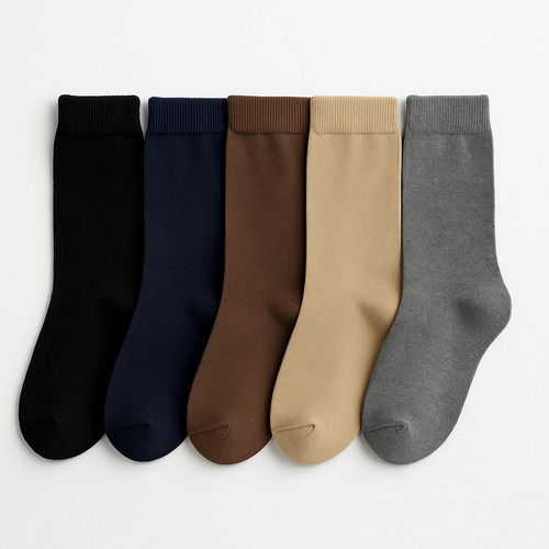 6 Pz Calcetines Niño Escolar Algodón Infantil Varios Colores Surtido Lisa 3-5 Años