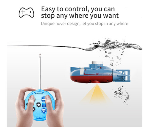 Barco De Controle Remoto Mini Rc Submarine Rc Boat Azul
