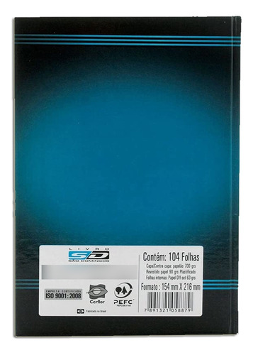 Caderno Livro De Protocolo De Correspondência Kit 5 Azul
