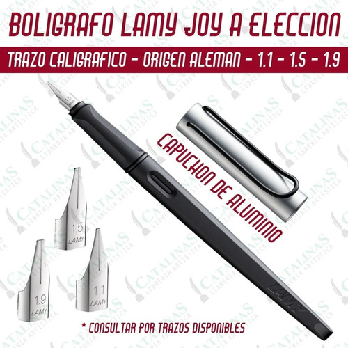 Pluma Caligrafica Lamy Joy Aluminio1.1-1.5-1.9 Microcentro