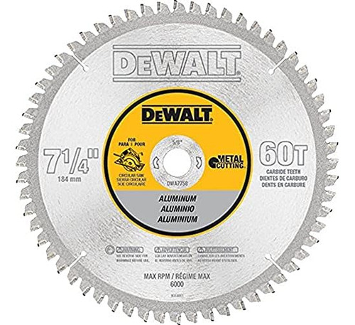 Circular Saw Blade, 7 1/4 Inch, 60 Tooth, Aluminum Cutt...