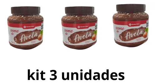 comprar Kit 3 Un  Creme De Avelã Com Cacau Member's Mark Pote Gamer