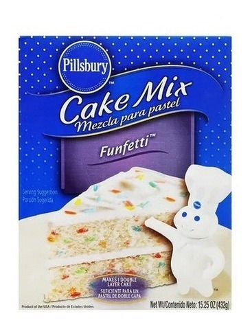 Harina Pastel De Chispas De Colores Funfetti Pillsbury 432g