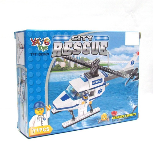 Lego Helicoptero City Yayo Toys Niños Armable Juego