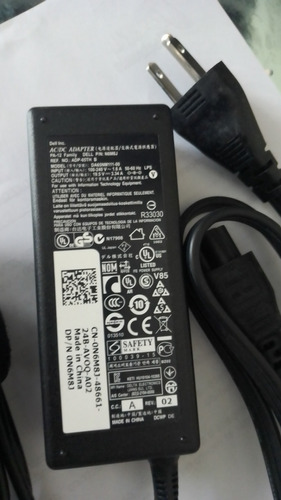 Cargador Marca Dell 19.5v 3.34a  Original Con Cable Poder