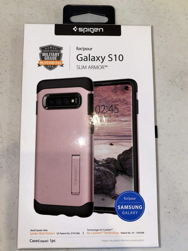 Carcasa Protectora Spigen Color Oro Rosa Para Galaxy S10