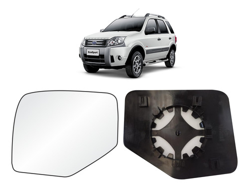 Lente Base Retrovisor Ecosport 04 A 12 Lado Esquerdo