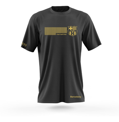 Polera Deportiva Dryfit Negra Barcelona Fc 3