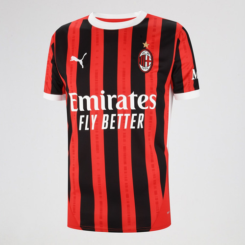 Camiseta Milan Fc Original Titular Temporada 2025