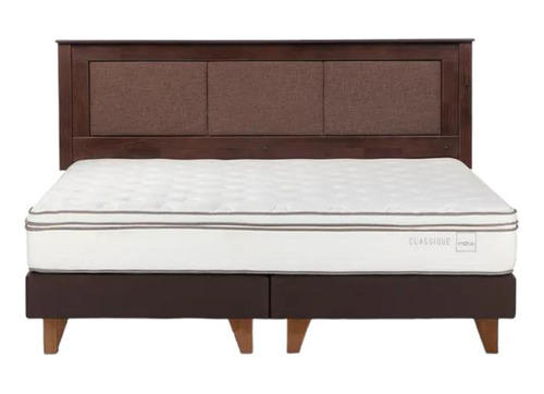 Cama Europea King Rosen Classique + Respaldo Rachel