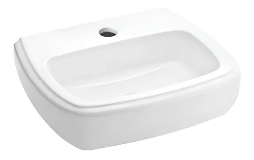 Foto real de Cuba de Apoio Retangular com Mesa Fit 45x38cm Branco Celite