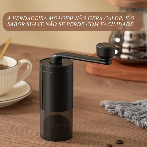 Moedor De Cafe Manual Graos Manivela Portatil Ajuste Moagem