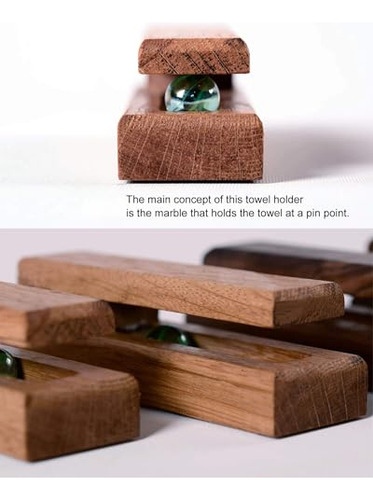 Ganchos Para Toallas De Madera - Juego De 2 Toalleros Vintag