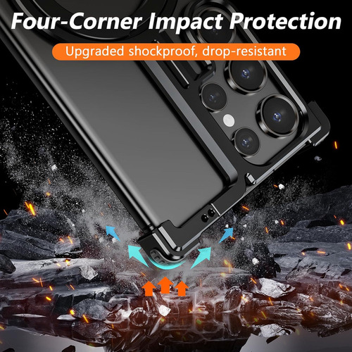 B Funda Metal Con Soporte For Samsung Galaxy S24/s23 Ultra