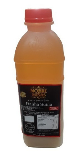 Banha Suína Gordura De Porco 1 Litro Nobre De Minas Premium