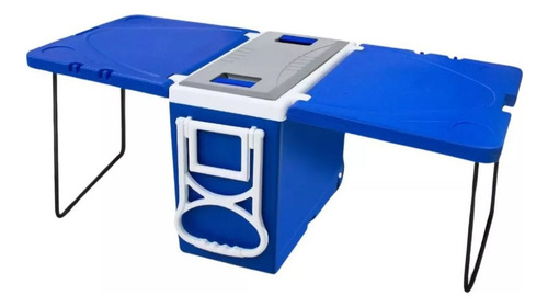 Caixa Térmica Cooler 32 L Com Mesa Praia Camping 3 Em 1