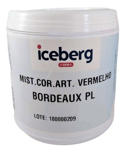 01 Corante Pó 500g Iceberg Vermelho Bordeaux