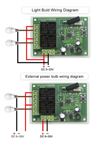 Receptor Rele Sem Fio 2 Canais + Controle Automação 5~245v