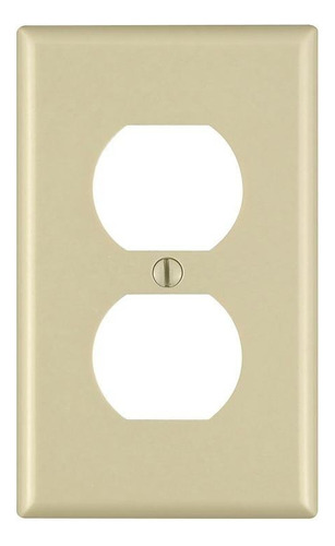 Leviton Placa P-contacto Duplex Marfil Color Amarillo