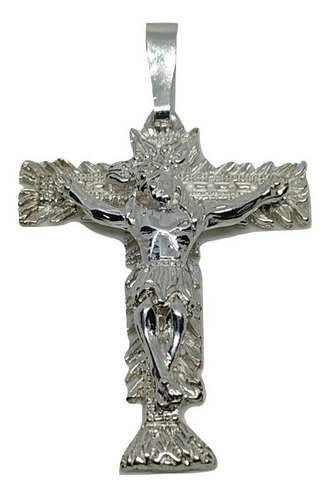 Dije Cruz Cristo Milagroso De Buga Plata 925 Grande 00355