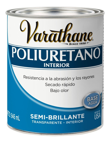 Poliuretano Interior Semi Brillante Varathane  X 1 Lts.