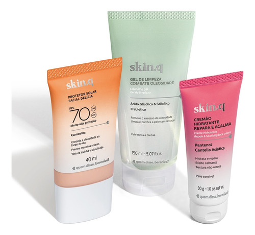 Combo Skin.q: Gel De Limpeza Facial 150ml + Cremão Hidratant