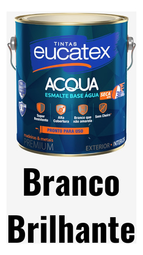 Esmalte Madeira E Metal Base Água Branco Brilhante 3,6l