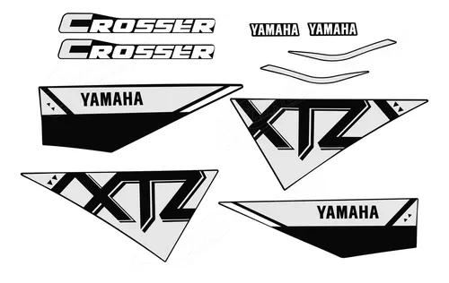 Kit Adesivos Faixa Yamaha Xtz Crosser 150 2022 Vermelha Cr23