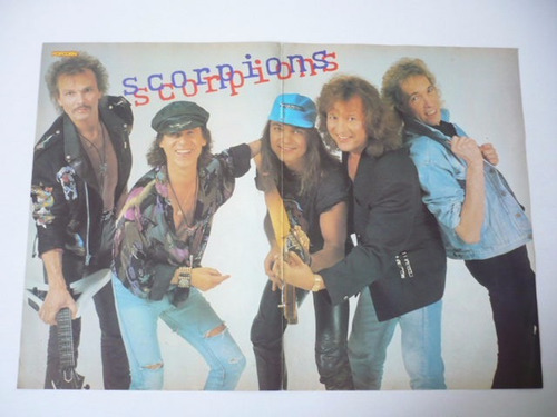 Scorpions Poster Color Doble Años 80's Imp Rock Heavy Metal (Usado)