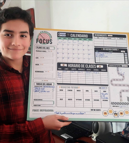 Imagen 3 de 3 de Tablero Planeador Organizador Para Jóvenes Ms