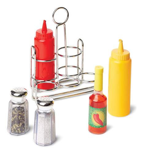 Juego De Condimentos De Alimento Para Carrito De Acero. Color