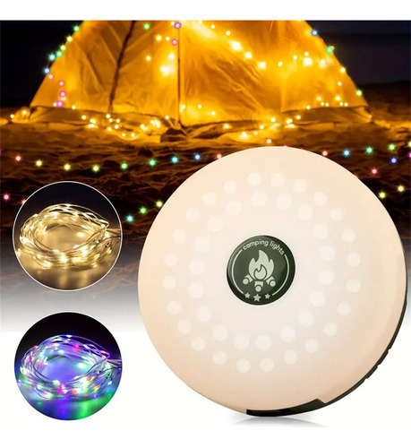 Cadena De Luces Led 3 En 1 Para Acampar, Guirnalda De Luces