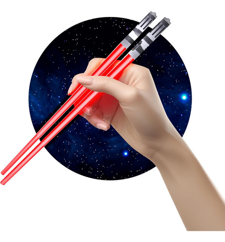 Lightsaber Led Light Up Chopsticks (1-pair, Red)