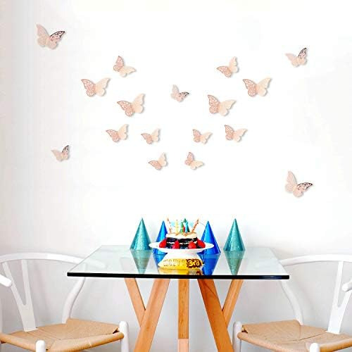 Aiex 24 Pegatinas De Mariposa 3d, 3 Tamaños, Pegatinas De Pa