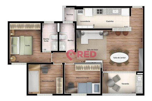 Imagem 5 de 30 de Apartamento Com 1 Dormitório À Venda, 67 M² Por R$ 377.800,00 - Condomínio Riserva Natura - Sorocaba/sp - Ap0290