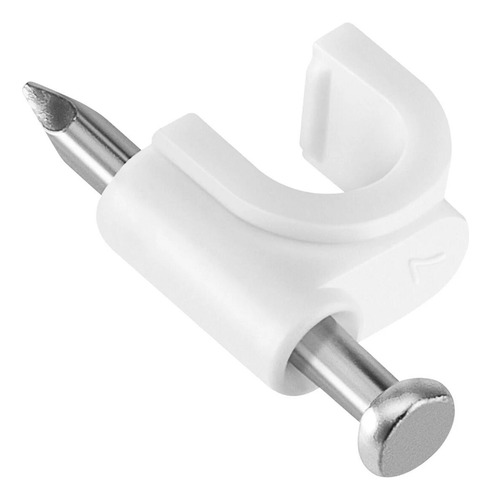 350 Grapas Para Cable Coaxial Rg6, 7 Mm Ancho De Cavidad, Cl Blanco