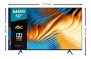 Smart TV portátil Hisense 50A65HV LED Vidaa 4K 50" 120V