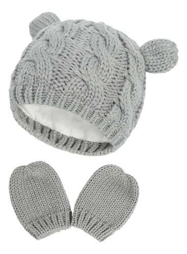 Conjunto De Gorro Y Manoplas Unisex Para Bebes Y Ninos Peque