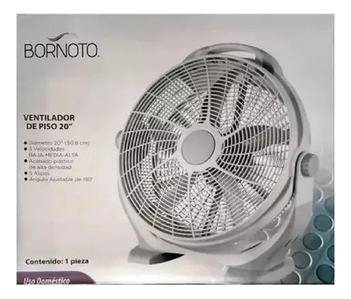 Ventilador De Piso 20 Pulgs Bornoto Con 3 Velocidades Msi