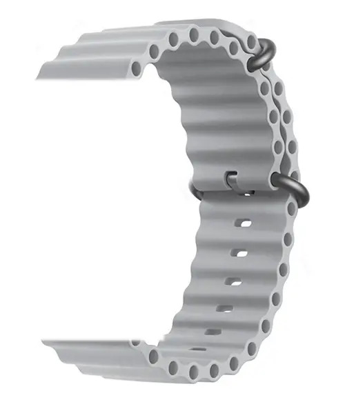 Pulseira Oceano Para Smartwatch Ultra 49mm 45mm 44mm 42mm Cor Cinza