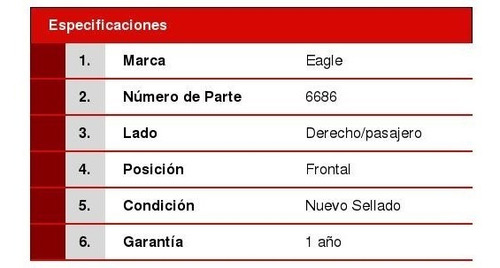 1 Soporte Motor Frontal Derecho Nissan Tsuru Iii 1.6l 92/17