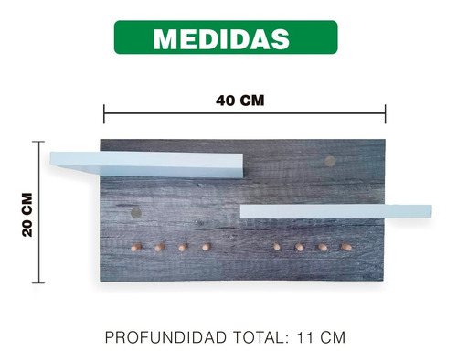 Imagen 4 de 10 de Porta Llaves Y Organizador Armable Para Pared Lombardía.2065