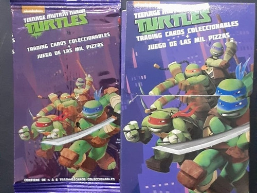 25 Sobres De Cartas Coleccionables + 1 Mazo Tortugas Ninja
